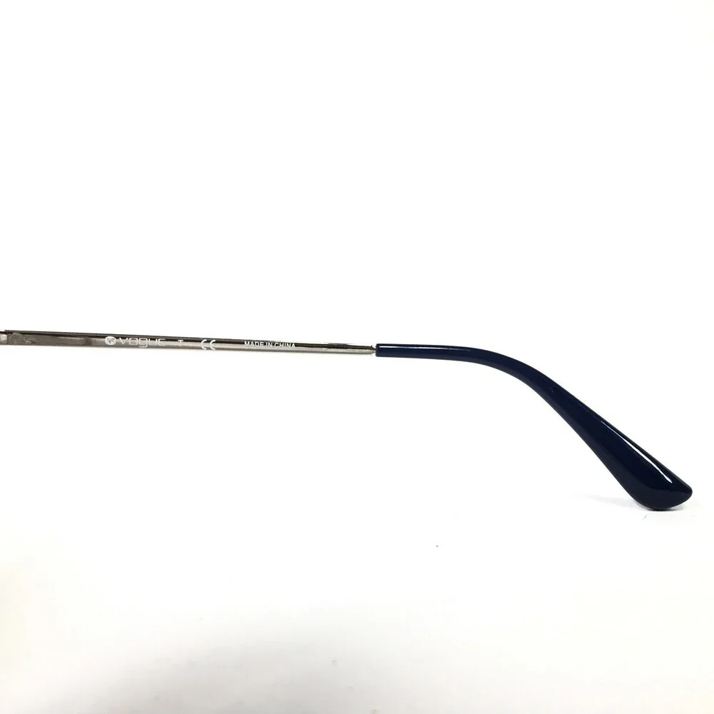 Vogue Eyeglasses Frames VO4059 5059 Blue Silver Round Full Wire Rim 48-19-135